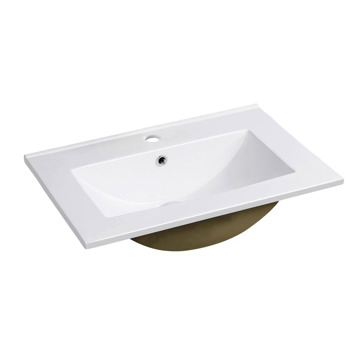 BACHA EN CERAMICA PARA MUEBLE BAÑO - 61X39.5X17 - BLANCO 