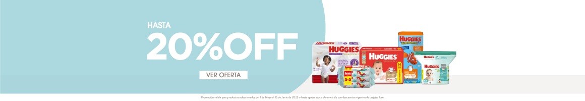 Huggies hasta 20% Off