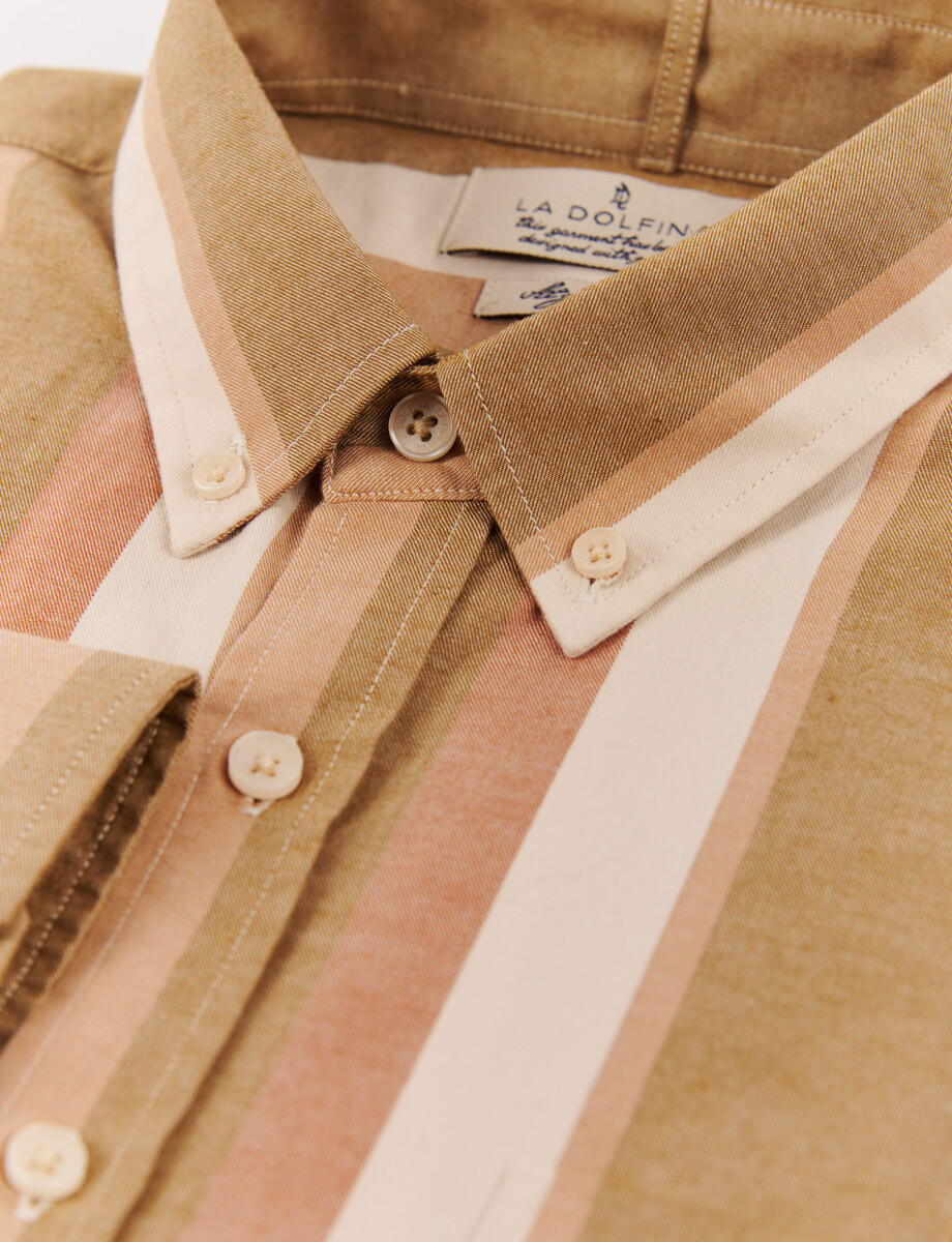 Camisa rayas beige