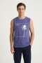 Musculosa estampada Good Vibes AZUL MARINO