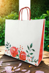 BOLSA FANTASIA LUNA 32X10X30 cm FLORES ACUARELAS