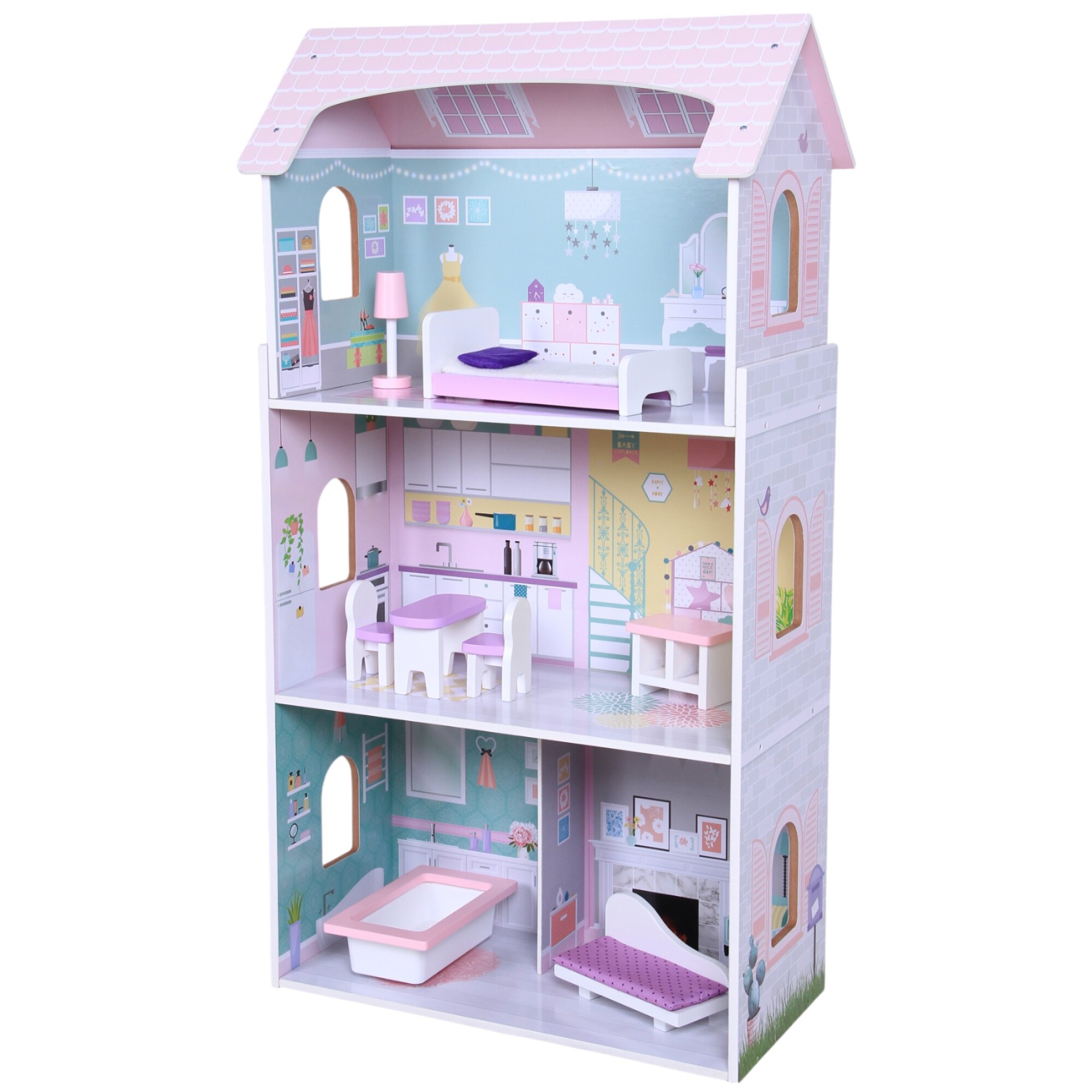 Casita de Muñecas Extra Grande incluye 8 muebles Annas Doll House Casita de Muñecas Extra Grande incluye 8 muebles Annas Doll House