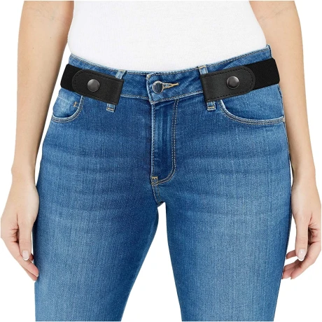 CINTURÓN MÁGICO SIN HEBILLAS UNISEX CINTURA 60-90CM NEGRO