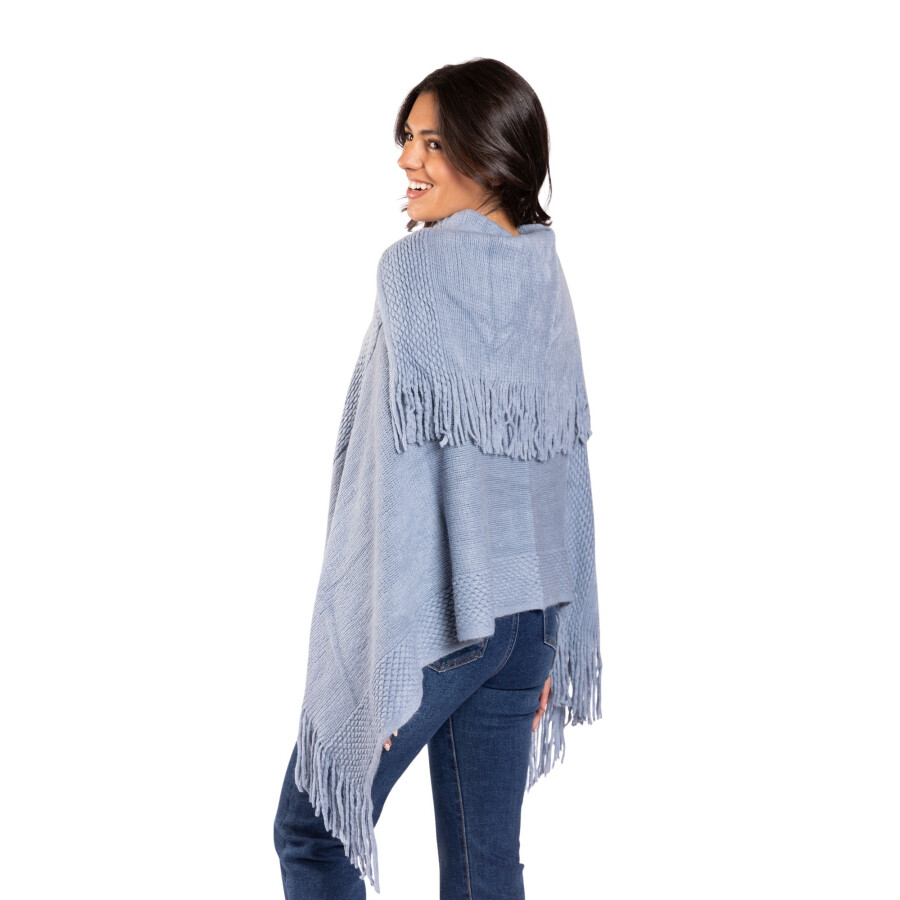 CHERRY PONCHO BLUE