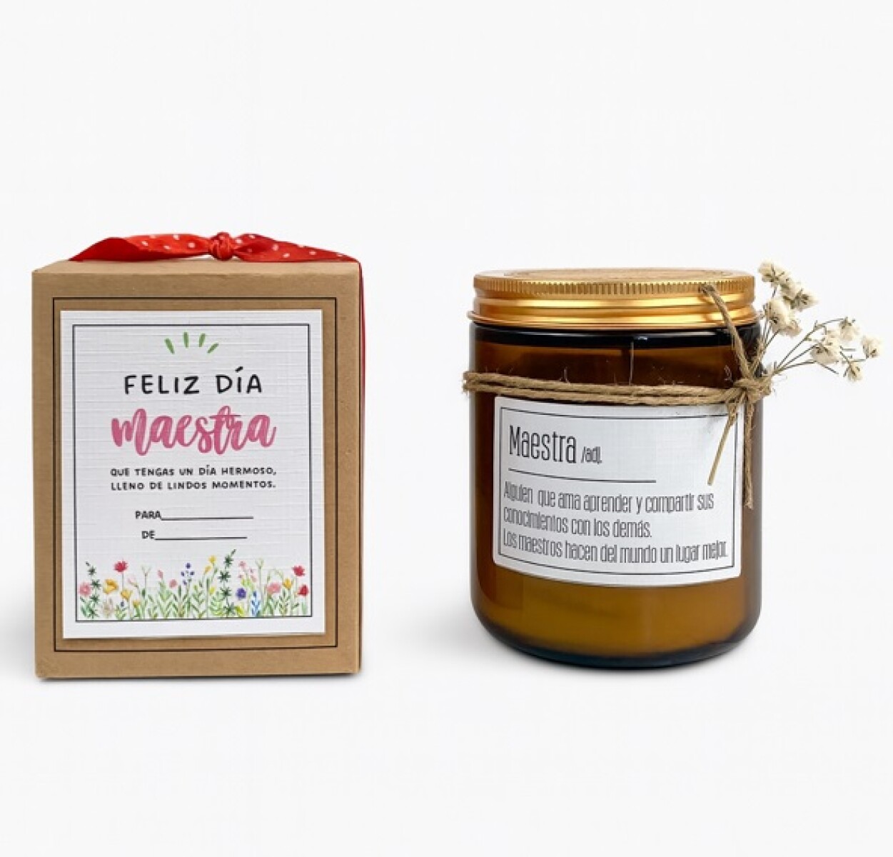 Vela aromática “Feliz Día Maestra” 