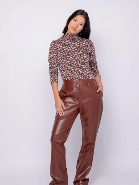 POLERA D.CASSIN KALA MARRON NEG