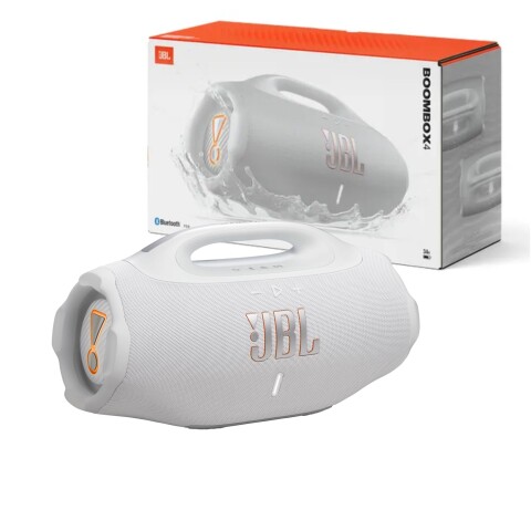 Parlante JBL Boombox 4 Bluetooth Resistente al Agua IP67 Blanco 24207
