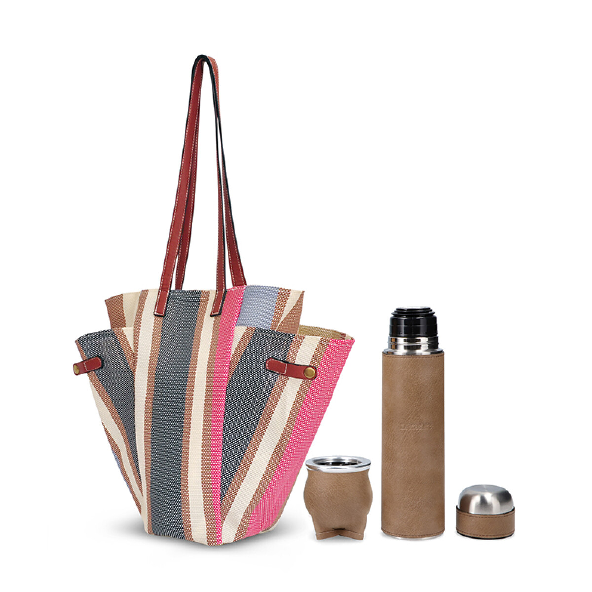 KIT MATERO VOLTOK - FUCSIA JEAN Y CRUDO C/SUELA 