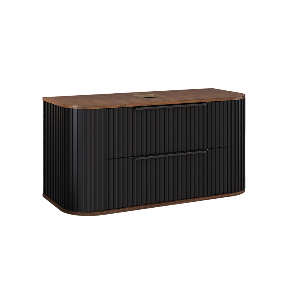 MUEBLE DE BAÑO SUSPENDIDO MODELO ALICE 100 - COLOR NEGRO CON CACAO Mueble De Baño Suspendido Modelo Alice 100 - Color Negro Con Cacao