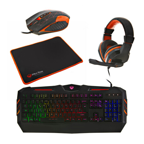 Combo Gamer Meetion 4 en 1 C500 Auriculares Teclado Mouse NEGRO