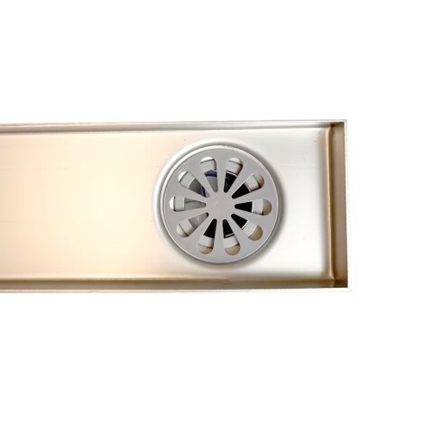 Receptáculo lineal acero desagüe lateral 50cm DMC Receptáculo Lineal Acero Desagüe Lateral 50cm Dmc