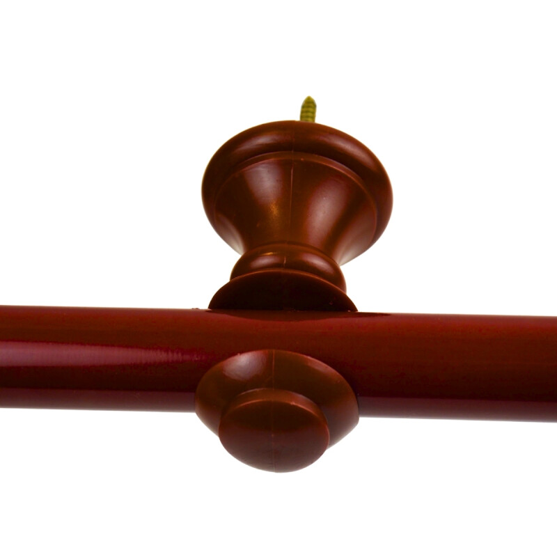 Barrote cortina de metal 2 m + 2 Soportes MOGNO