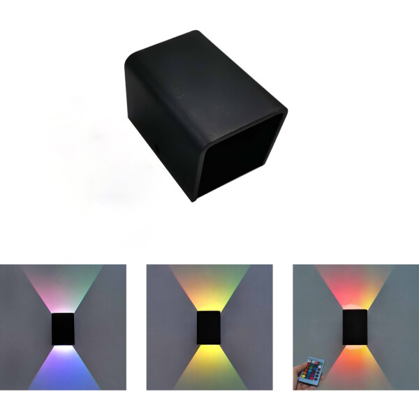 Pack x2 Aplique Foco RGB Luz Led Exterior Bidireccional Pack x2 Aplique Foco RGB Luz Led Exterior Bidireccional