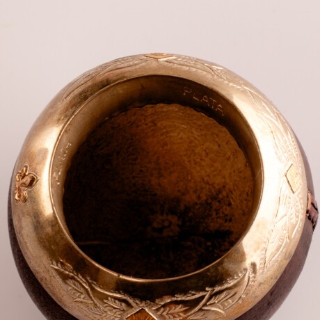 Mate porongo Plata y Oro M23