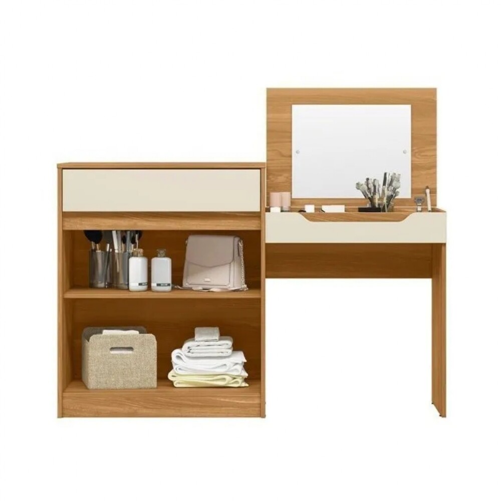 Escritorio Tocador 1 puerta 1 cajón - Trend Marron