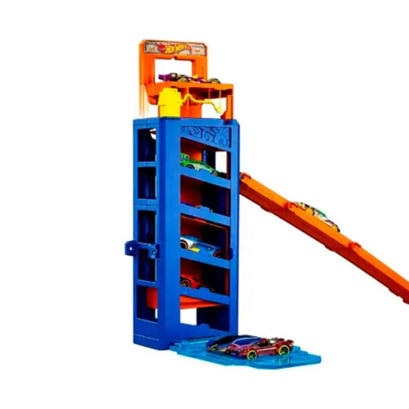 Pista Estacionamiento Con 2 Vehículos Y Rampa Hot Wheels Diseños Surtidos