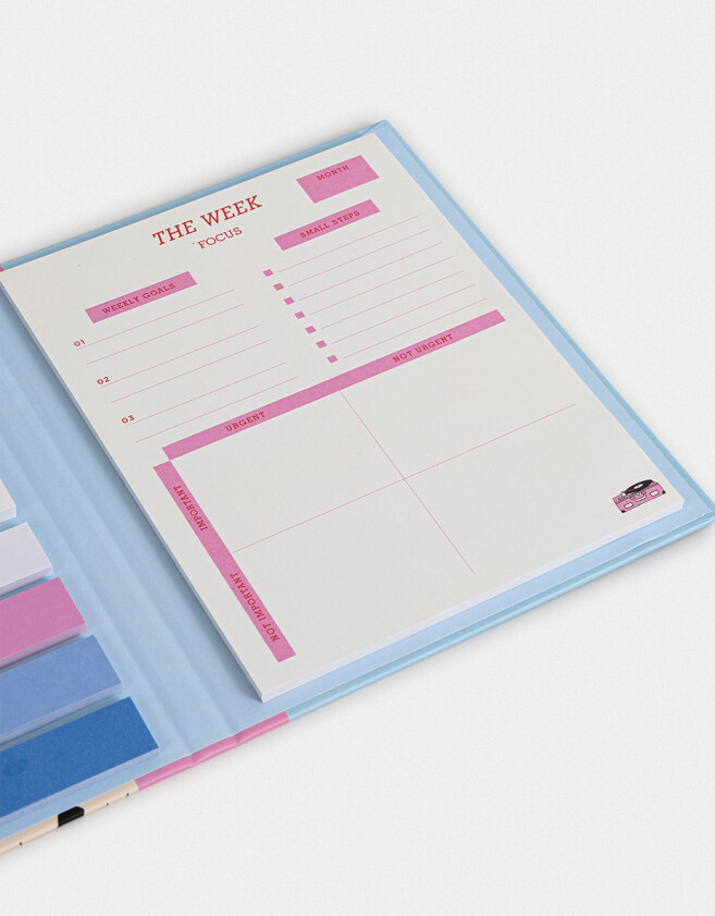Librería Sets Planner Set De Notas Adhesivas Vynil Club - Azul Celeste