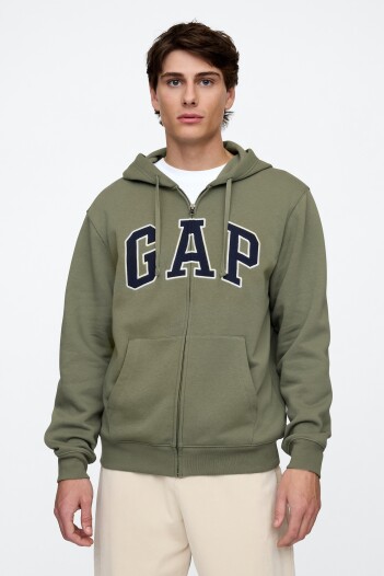 Canguro Con Cierre Logo Gap Hombre Mesculen Green