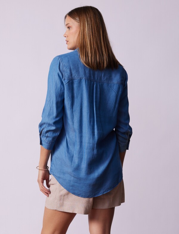 Blusa Lyocell Bolsillo JEAN