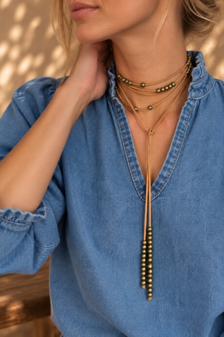 Collar Corbatín Suela - Oro