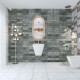 CERAMICA REVESTIMIENTO BRILLO VERDE BRICK 30X90 RECTIFICADO GAMAS DE VERDE