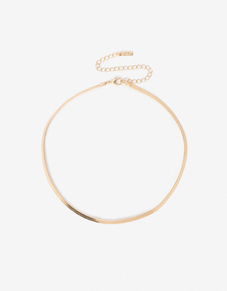 Collares Cortos Metal Collar Corto De Cadena - Dorado