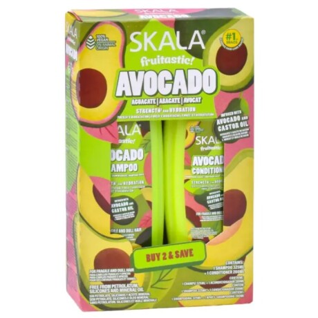 Pack Skala 100% Vegano Shampoo 325 ml + Aco 325 ml Avocado Aguacate