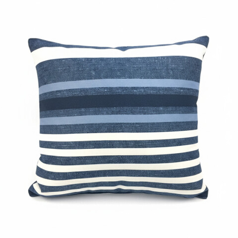 Almohadón Decorativo 45x45 cm - Franjas Azul Navy Estilo Náutico – Cojín para Cama y Sofá – Cojín Suave para Cama y Living Almohadón Decorativo 45x45 cm - Franjas Azul Navy Estilo Náutico – Cojín para Cama y Sofá – Cojín Suave para Cama y Living
