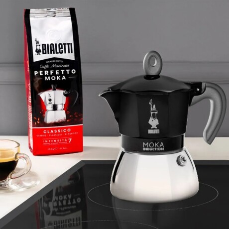 Cafetera Bialetti Especial Inducción 6 Pocillos Negra NEGRO