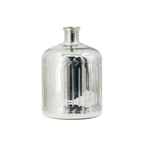 FLORERO VIDRIO 25x25x35CM PLATA FLORERO VIDRIO 25x25x35CM PLATA