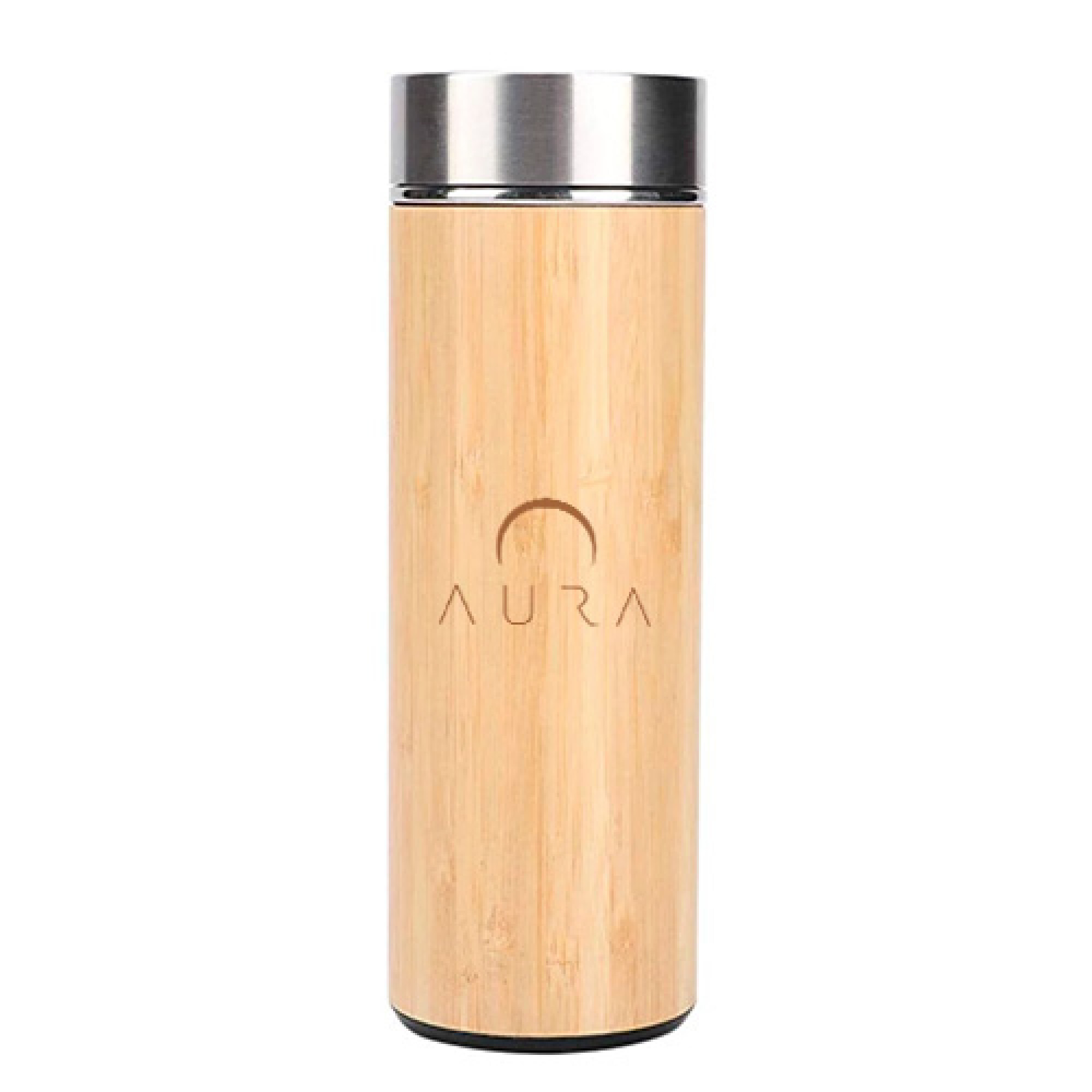 Botella de Agua de Bambú Aura 500ML - 001 — Universo Binario