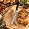 Cuchillo Artesanal Acero de Carbono Mango Guampa o Hueso y Vaina de Cuero N°8 Cuchillo Artesanal Acero de Carbono Mango Guampa o Hueso y Vaina de Cuero N°8