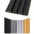 Pack x20 Wpc Simil Madera Wall Panel Lambrin 2.90x16.7 Color Negro