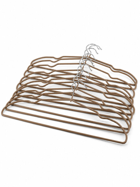 PERCHA ALAMBRE TAUPH 10PCS TAUPE