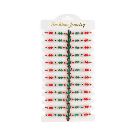 PULSERA OJO TURCO X12 UNIDADES Gp010/verde/rojo