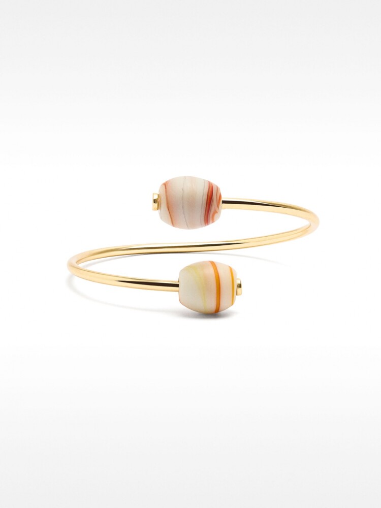 Pulsera De Cuentas Con Efecto Piedra multicolor