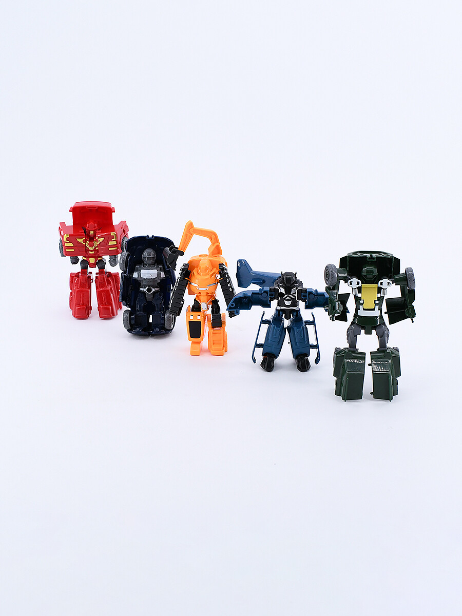 ROBOT DE TRANSFORMER SET x 5 - ROJO (V) 