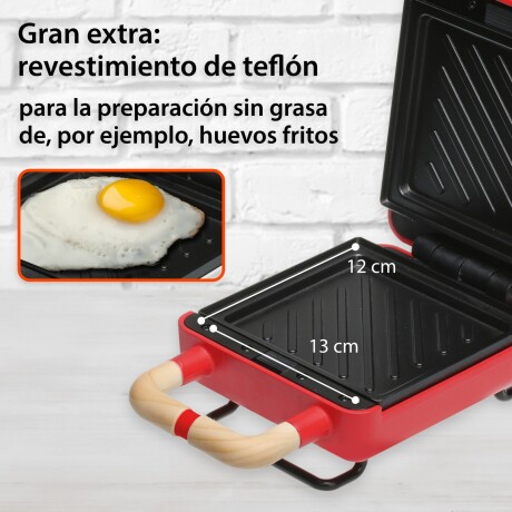Waflera Sandwichera 2 en 1 Roja ADE Waflera Sandwichera 2 en 1 Roja ADE