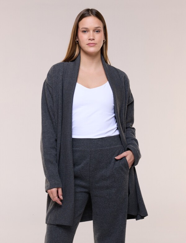 Cardigan Abierto Soft GRIS OSCURO
