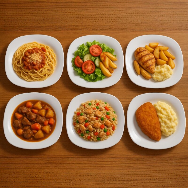 Set x6 plato para postre semicuadrado BLANCO