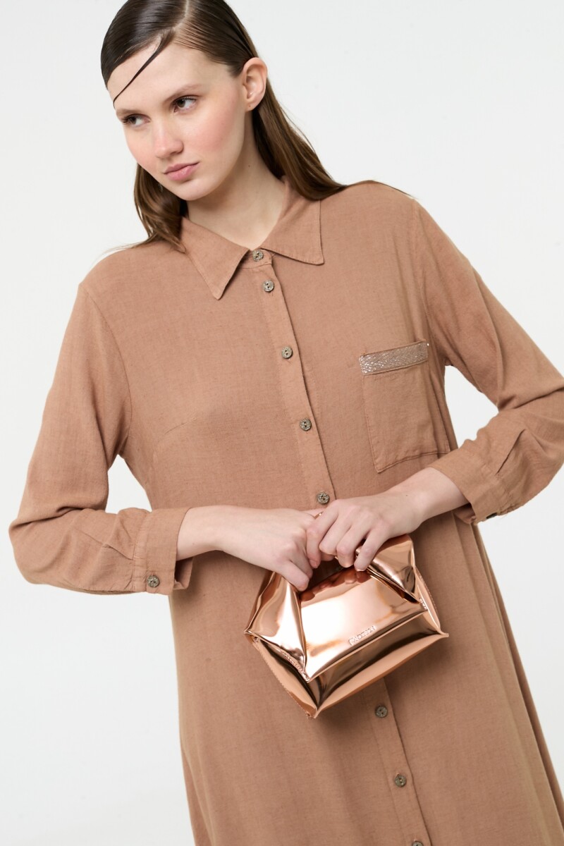 CAMISA LARGA Marron