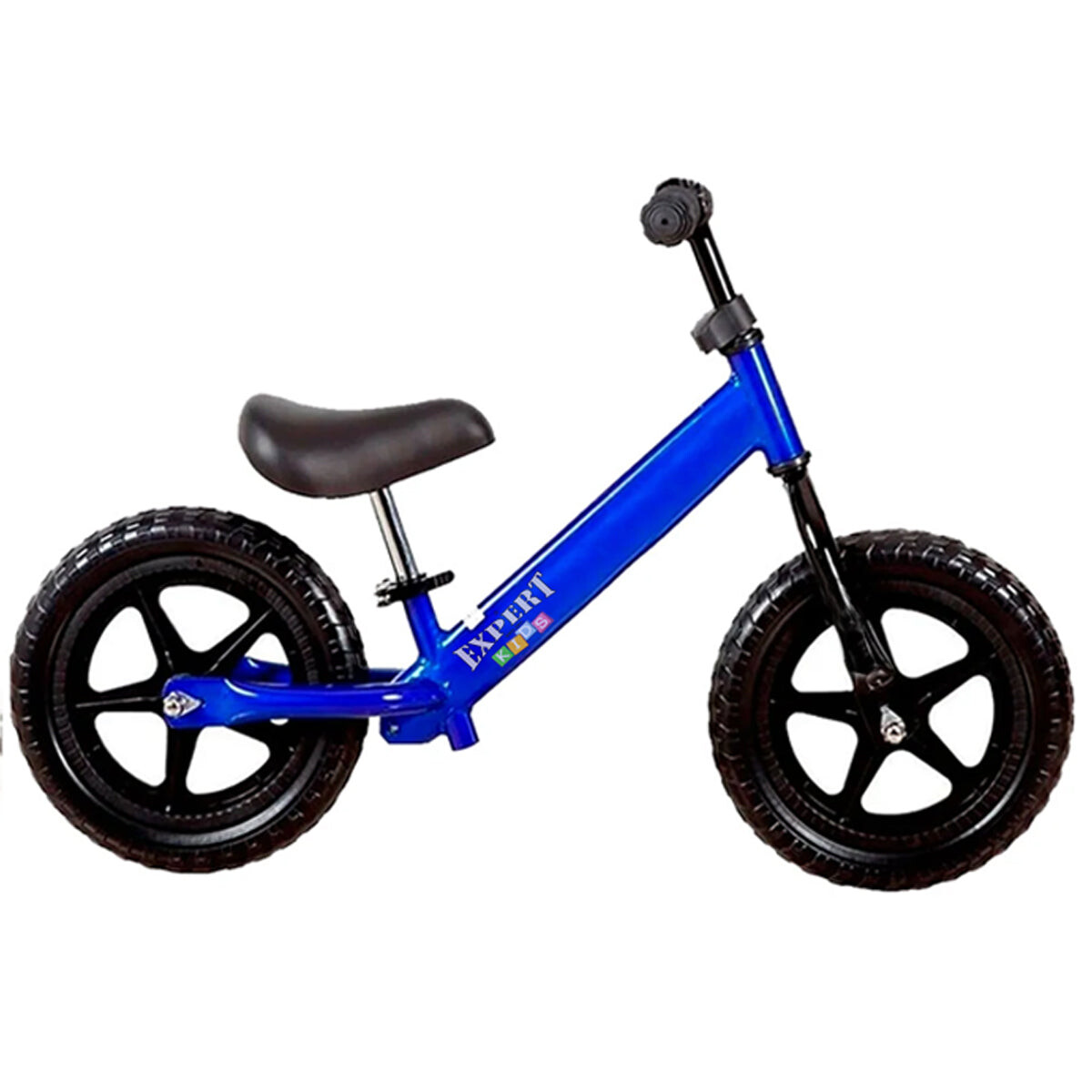 Bicicleta De Metal Sin Pedales P/ Niños Ruedas Goma - Azul 