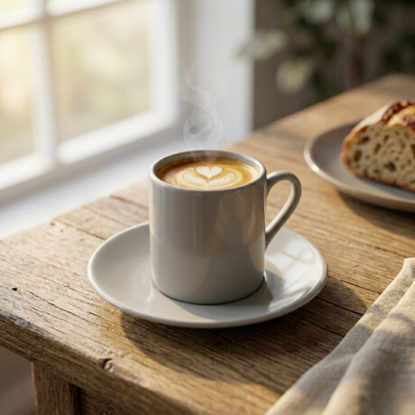 Taza de café c/plato 90ml BLANCO