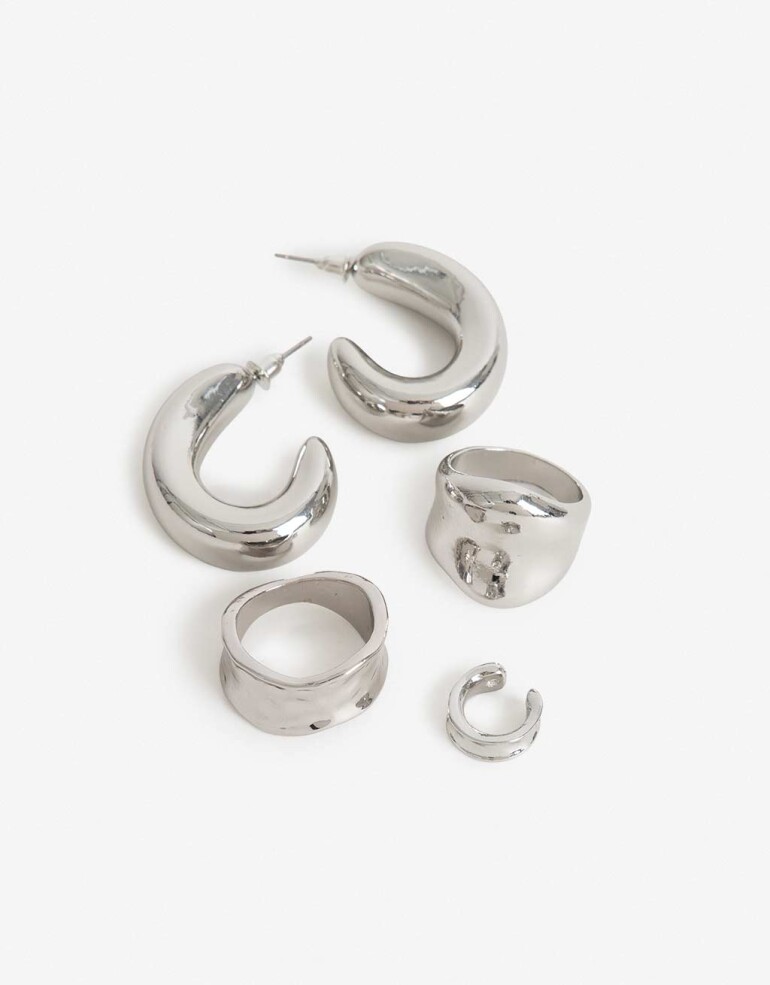 Bijouterie Set Metal Bijou Set Metal - Plateado Rodio