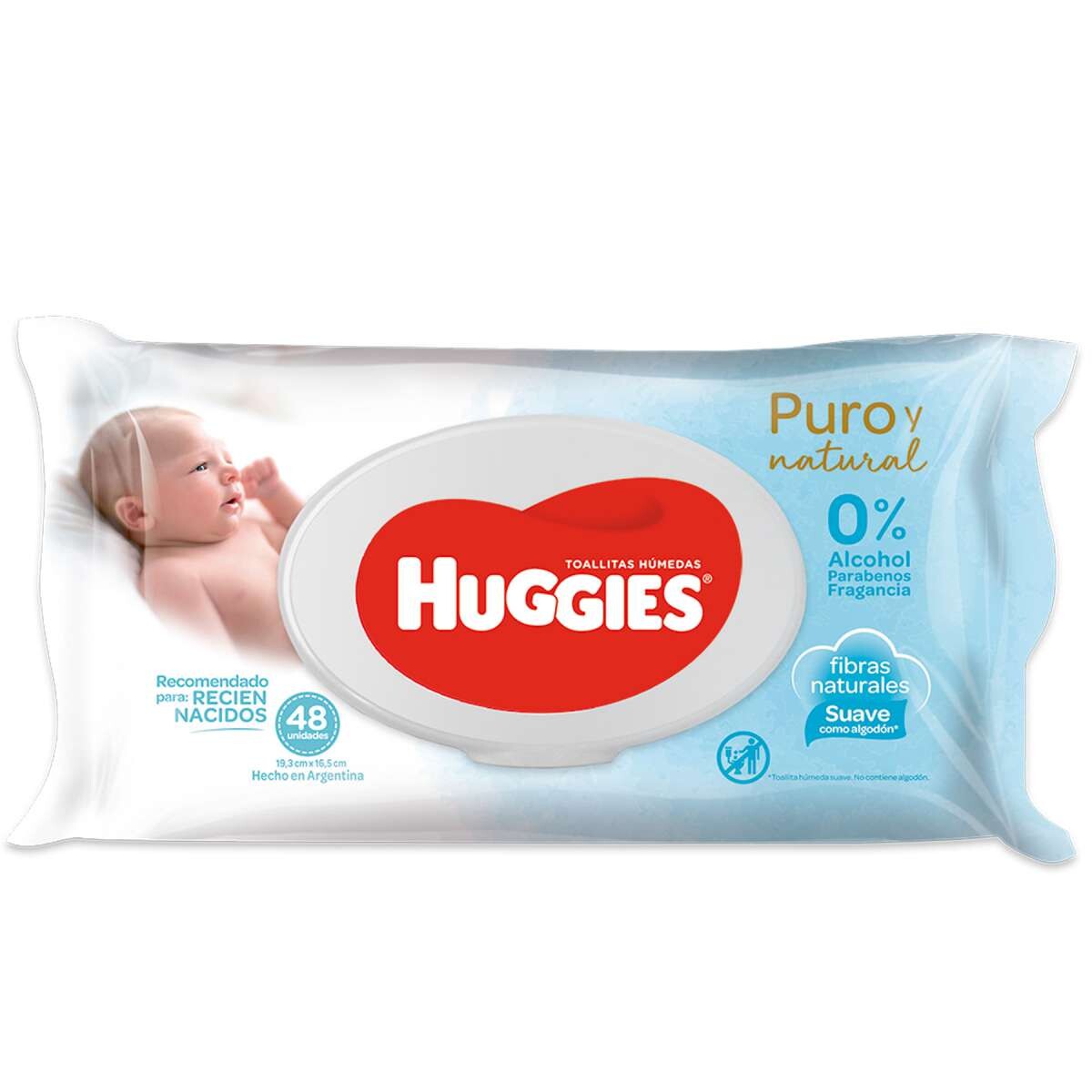 HUGGIES TOALLA HUM RECIEN NACIDO PAQ. X 