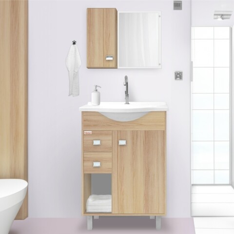 Mueble con Bacha para Baño con Botiquin y Espejo Mueble con Bacha para Baño con Botiquin y Espejo