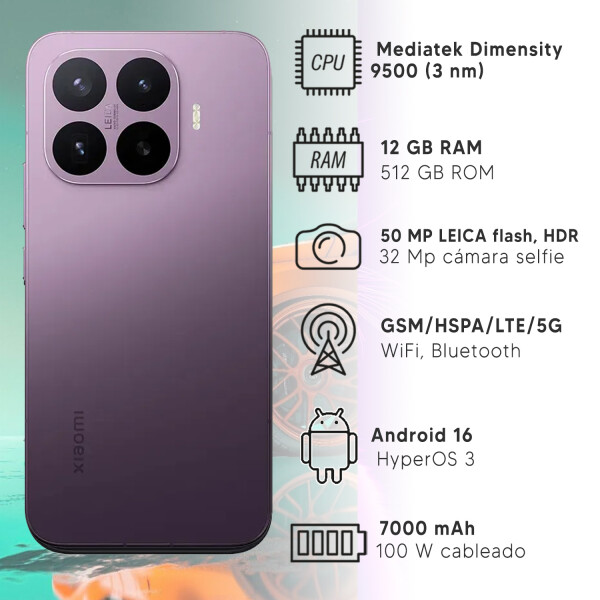 Xiaomi 17t Pro 12/512gb 5g + Regalo VIOLETA