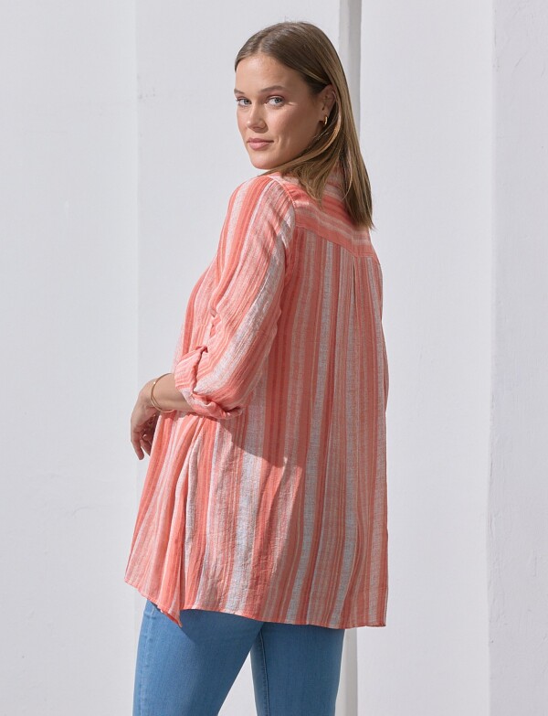 Camisa Larga CORAL/MULTI