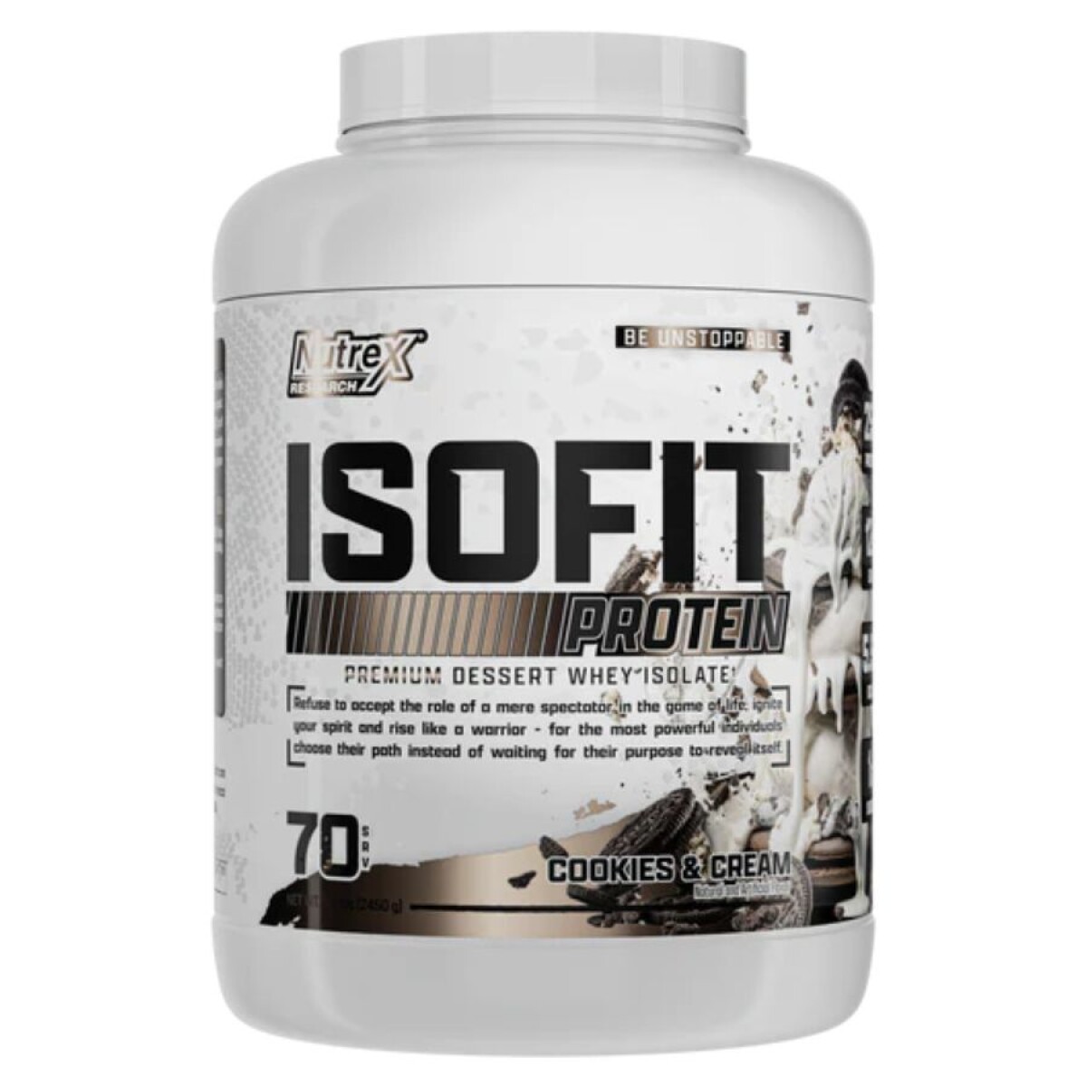Proteína Isofit Whey Protein Isolate 5Lb Cookies Cream Ub 