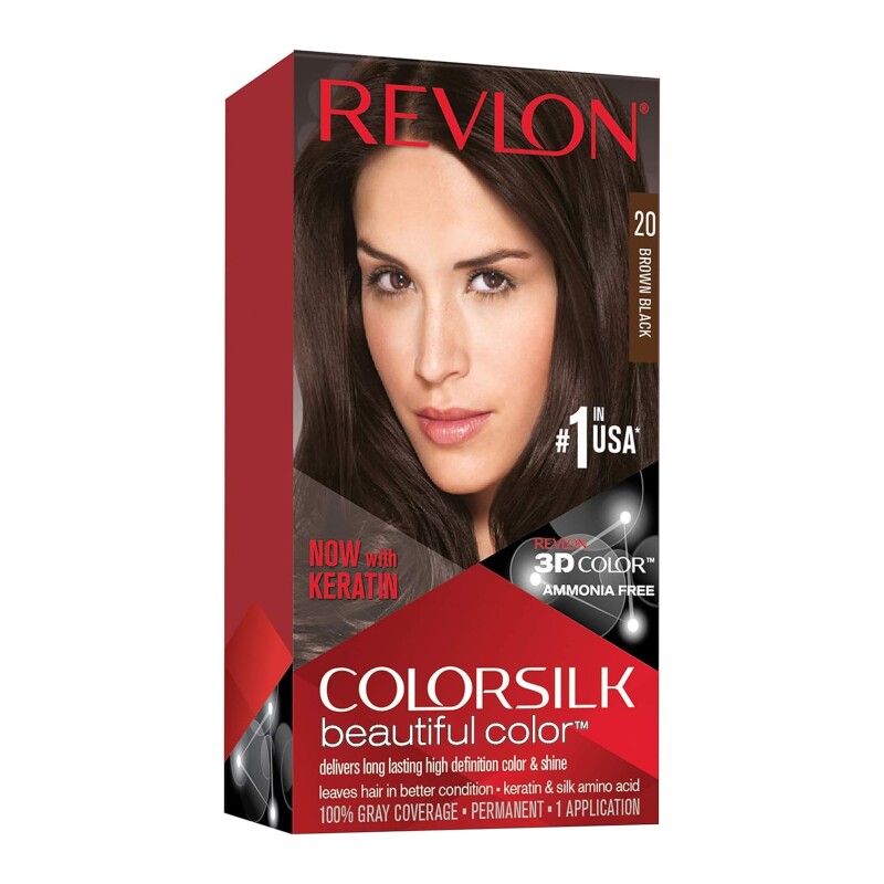 Tinta Revlon Colorsilik Enriquecida En Queratina Negro Natural 20